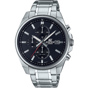Casio Edifice Ανδρικό Ρολόι Χρονογράφος με Ασημί Μεταλλικό Μπρασελέ EFV-610D-1AVUEF