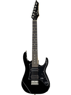 Harley Benton RG Junior Rock Series Ηλεκτρική Κιθάρα 3/4 ST Style με HH Μαγνήτες και Ταστιέρα Maple Black