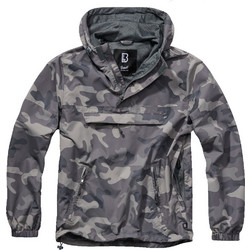 Brandit Summer Pull Over Ανδρικό Μπουφάν Χειμωνιάτικο Pullover Αντιανεμικό Γκρι BD3162