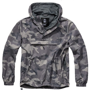 Brandit Summer Pull Over Ανδρικό Μπουφάν Χειμωνιάτικο Pullover Αντιανεμικό Γκρι BD3162