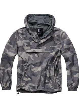 Brandit Summer Pull Over Ανδρικό Μπουφάν Χειμωνιάτικο Pullover Αντιανεμικό Γκρι BD3162