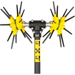 Αγγελής Asteras Electric Ελαιοραβδιστικό Μπαταρίας Αχινός 1000W 12V με Τηλεσκοπικό Κοντάρι Carbon 3m 2.6kg