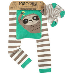 GRIP+EASY CRAWLER PANTS & SOCKS SET - SILAS THE SLOTH 12-18M