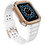 Hurtel Armored Θήκη & Λουράκι Σιλικόνης Gold / White (Apple Watch 38 / 40 / 41mm)