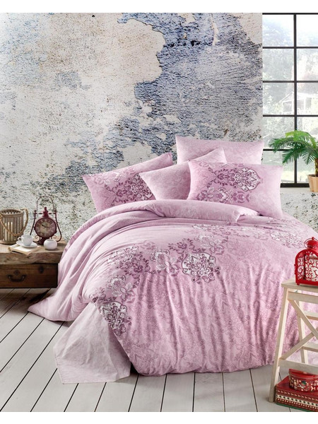 Mc Decor Σετ Σεντόνια Μονά Βαμβακερά 170x270 Marfil Pink