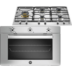 Bertazzoni Φούρνος Αερίου Άνω Πάγκου 88lt 89.6cm F905PROGKX με Εστίες Αερίου PM365S0X