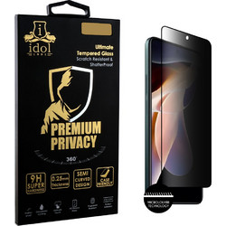 Idol 1991 Premium Privacy Antispy 6.67" 9H 0.30mm Tempered Glass Black (Xiaomi Redmi Note 11 Pro / Redmi Note 11 Pro+)