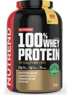Nutrend 100% Whey Vanilla Πρωτεΐνη Ορού Γάλακτος Γράμμωσης Χωρίς Γλουτένη 2.25kg
