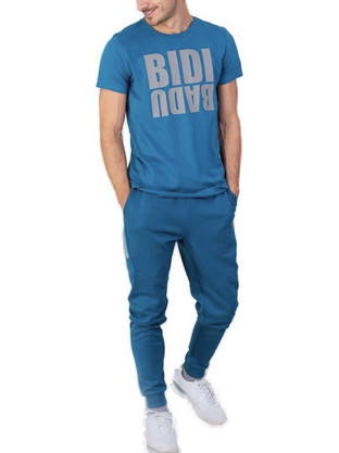 Bidi Badu Matu Basic Cuffed Ανδρικό Παντελόνι Φόρμας με Λάστιχο Royal Blue M23030221-PT