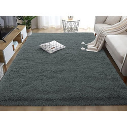 Γαρύφαλλο Fluffie Χαλί Ορθογώνιο Shaggy 200x290cm Γκρι