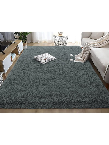 Γαρύφαλλο Fluffie Χαλί Ορθογώνιο Shaggy 200x290cm Γκρι