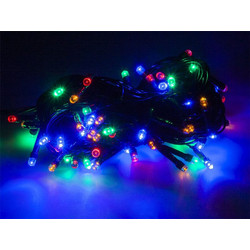 Dm 100 Χριστουγεννιάτικα Λαμπάκια LED σε Σειρά Εξωτερικού Χώρου RGB DM-70-207 100τμχ