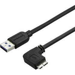 StarTech Right Angle (90) Regular USB 3.0 to micro USB Cable Μαύρο 0.5m (USB3AU50CMRS)
