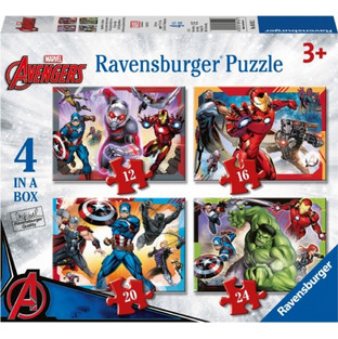 Παιδικό Puzzle Ravensburger Marvel Avengers 4 in 1 12 + 16 + 20 + 24 Κομμάτια