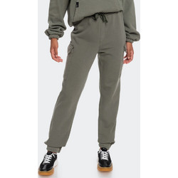 Roxy Flight Time Γυναικείο Παντελόνι Φόρμας Fleece με Λάστιχο Γκρι ERJFB03299-CQY0