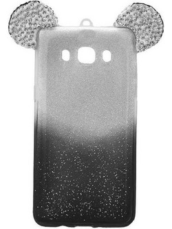 Θήκη Σιλικόνης Glitter Με Αυτάκια Γάτας Για Xiaomi Pocophone F1 Μαυρο