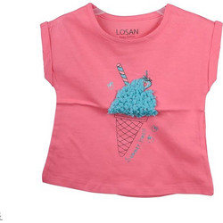 Losan Παιδικό T-Shirt Κοντομάνικο Φούξια 016-1200AL