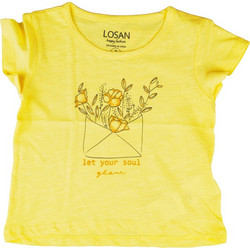 Losan Παιδικό T-Shirt Κοντομάνικο Κίτρινο 116-1206AL