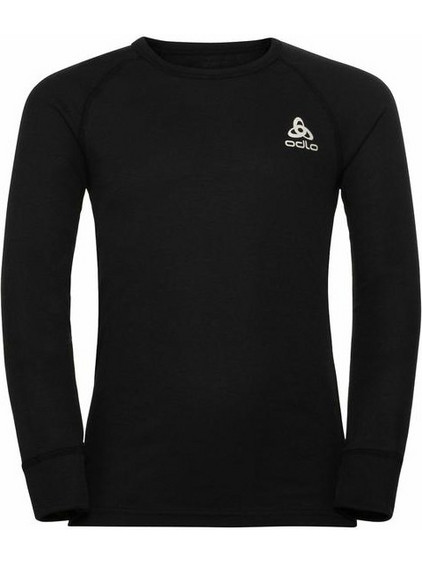 Odlo Crew Neck Active Warm Eco Ισοθερμική Παιδική Μπλούζα Μακρυμάνικη Μαύρη 159229-15000