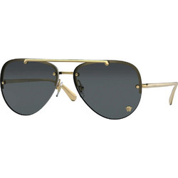 Versace VE 2231 1002/87 Γυναικεία Γυαλιά Ηλίου Aviator Μεταλλικά Χρυσά με Μαύρο Φακό