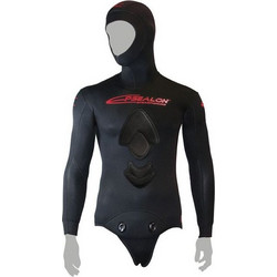 Epsealon Shadow Full Black Σακάκι Κατάδυσης Ξυρισμένο Neoprene με Επιστήθιο για Ψαροντούφεκο 9mm