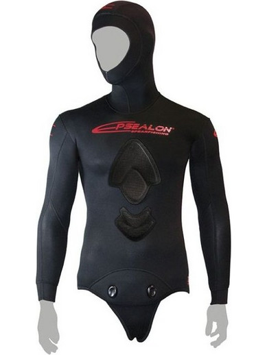 Epsealon Shadow Full Black Σακάκι Κατάδυσης Ξυρισμένο Neoprene με Επιστήθιο για Ψαροντούφεκο 9mm
