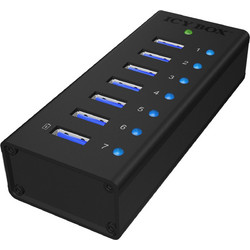 RaidSonic Icy Box IB-AC618 USB Hub 3.0 USB-A με 7 Θύρες USB-A & Εξωτερική Παροχή Ρεύματος