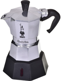Bialetti Moka Electric Ηλεκτρικό Μπρίκι Espresso 170W 2Cups Inox