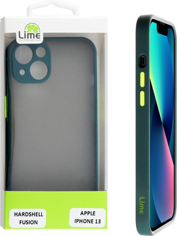 Lime Θήκη iPhone 13 6.1 Hardshell Fusion Camera Guard Dark Green With Yellow Keys
