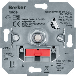 Ρυθμιστής Φωτισμού 200W / LED 40W Berker