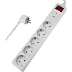 Πολύμπριζο Powertech PT-880 5 Θέσεων με καλώδιο 1.5m White