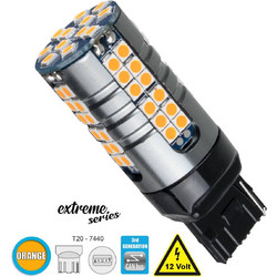 Globostar T20 / W21W Extreme Series LED Πορτοκαλί 66 SMD 12V 15W 1τμχ