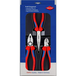 Knipex 00 20 11 Σέτ Πένσας 180 χιλ , Κόφτη 160 χιλ , Μυτοτσίμπιδο 200 χιλ