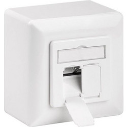 GOOBAY επιτοίχια πρίζα CAT 6a 68572, 2x RJ45, 80x80mm, λευκή 68572