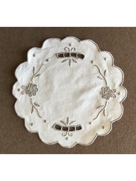 Πετσετάκι κεντητό 19x19 - DressingHome - 3911 - Μπεζ