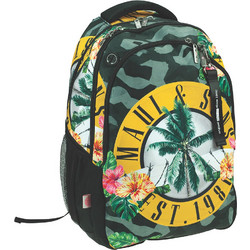 Back Me UP Maui Ninety's Σχολική Τσάντα Πλάτης Γυμνασίου - Λυκείου Πράσινη 339-33031
