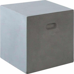 CONCRETE Cubic Σκαμπό Κήπου - Βεράντας, Cement Grey 37x37x40cm Woodwell Ε6203 - Woodwell