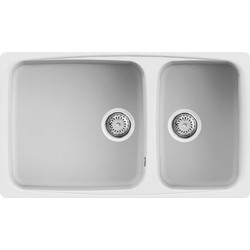 Elleci Fox 450 Ένθετος Νεροχύτης Γρανίτη Bianco Titano 86x50cm