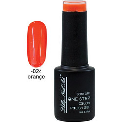 Lilly Nail Art One Step Orange Ημιμόνιμο Βερνίκι Νυχιών 5ml