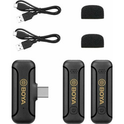 Boya BY-WM3T2-U2 Σετ 2 Ασύρματα Μικρόφωνα Πέτου USB-C