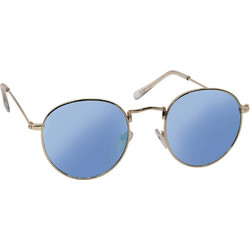 EyeLead L676 Γυαλιά Ηλίου Στρογγυλά Μεταλλικά Χρυσά με Μπλε Polarized Φακό
