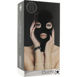 Ouch! Velvet & Velcro Mask with Eye & Mouth Opening