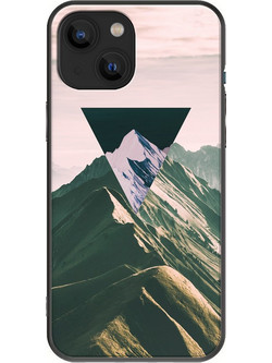 Θήκη Mountains iPhone 13 Black TPU (Μαύρη Σιλικόνη)