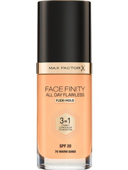 Max Factor Facefinity All Day Flawless 3 In 1 70 Warm Sand Liquid Foundation 30ml