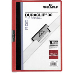 Durable Duraclip 30 Ντοσιε Διάφανο Εξώφυλλο Κόκκινο