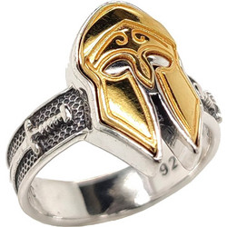 Anastasios Creations Δαχτυλίδι Περικεφαλαία από Ασήμι 925 FD866-1