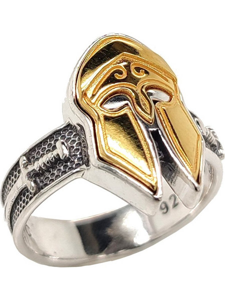 Anastasios Creations Δαχτυλίδι Περικεφαλαία από Ασήμι 925 FD866-1