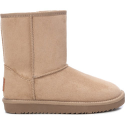 Xti Γυναικεία Μποτάκια Πλατφόρμα Suede Nude με Γούνα 44623