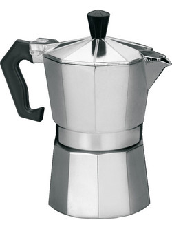 Happy House Καφετιέρα - Μπρίκι Espresso 3 Κούπες Γκρι