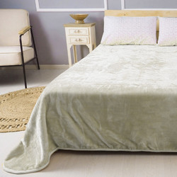 Κουβέρτα βελούδινη διπλή 220x240cm deluxe Joli 3800gr Μπεζ